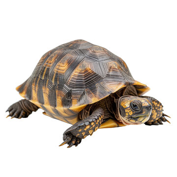 turtle isolated on transparent background With clipping path. cut out. 3d render