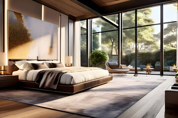 Modern bedroom interior 