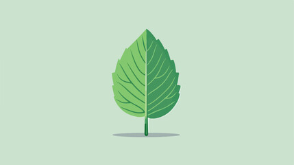 Simple leaf icon image flat cartoon vactor 
