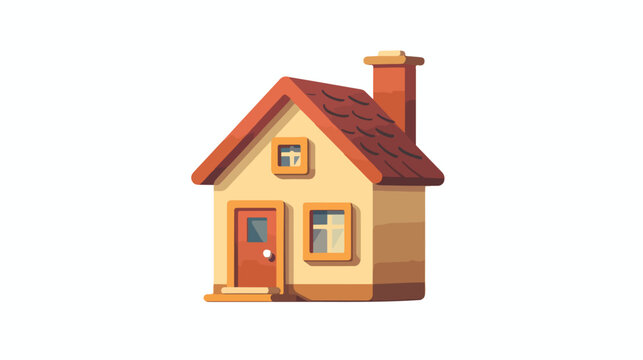 Small house icon image flat cartoon vactor 