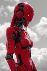 Beneath a monochrome sky, an enigmatic android girl awakens to her destiny, wielding immense power to reshape dystopia future.