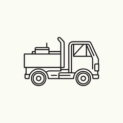 Minimalist Truck Outline Icon, Truck Icon, Vehicle Outline, web and mobile Icon, truck vector illustration