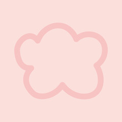 Flat doodle shape abstract minimal vector element