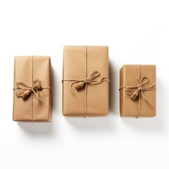 parcel wrapped in paper with ribbon