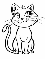 Cute Kitty Coloring Page