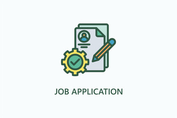 Fototapeta premium Job application vector, icon or logo sign symbol illustration
