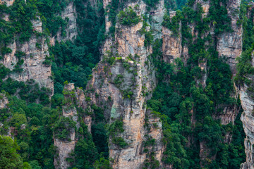 Unique mountain scenery in Zhangjiajie, Hunan Province, China