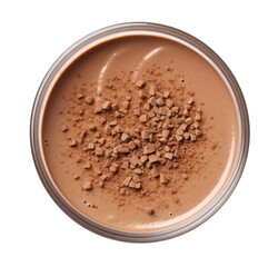 Chocolate smoothie isolated on transparent background