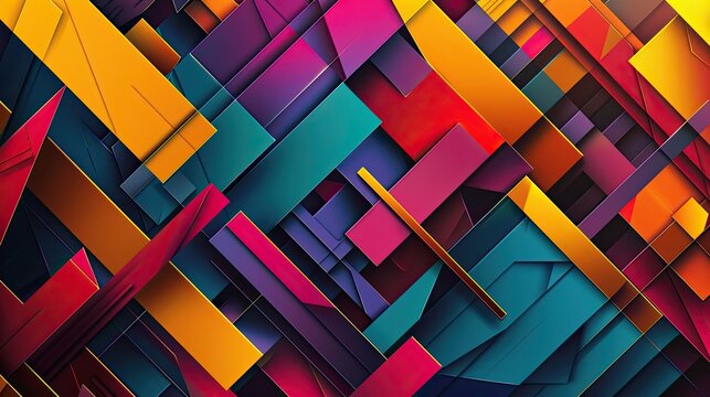 Abstract multi color geometrical background