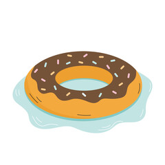 Cute inflatable ring in the form of donut