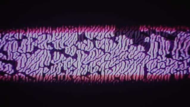 Analog retro TV power effect texture, zoom into video feedback static effect, trippy VCR visualizer type texture