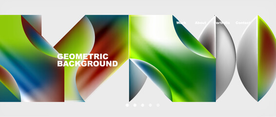 Colorful gradients with abstract geometric shapes. Vector Illustration For Wallpaper, Banner, Background, Card, Book Illustration, landing page