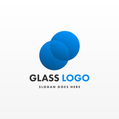 Creative design glass logo template