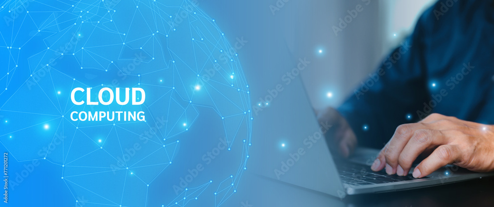 Poster database storage cloud technology file data transfer sharing, cyber, big data information for financ