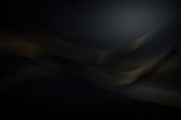 black elegant background with wave gold line modern luxury - obrazy, fototapety, plakaty
