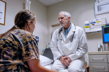 Obraz premium Examination and dialogue with the physician 