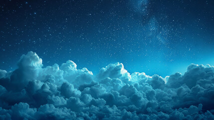Twilight blue sky transitioning to night, surreal imagery with deep blues,