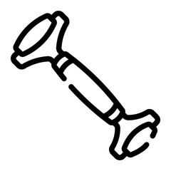 facial roller Line Icon