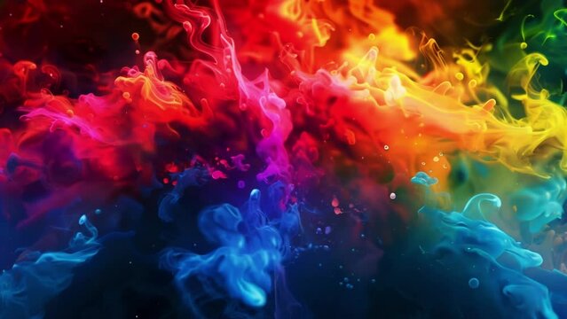 The screen is filled with a flurry of brilliant colors as different chemical compounds react and ignite in a beautiful display.