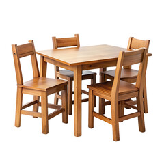 round wooden table and chairs