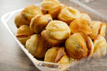 A closeup view of oreshki cookies.