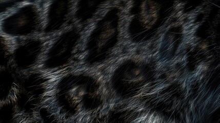 the glossy ebony depths of a panther's fur, each strand shimmering with a mysterious allure.