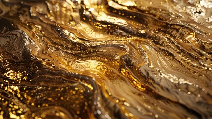 the gilded intricacies of a molten gold texture, frozen in time to reveal the raw beauty of its liquid origins.