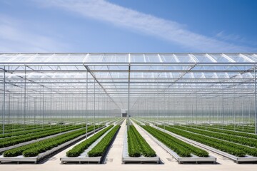 Naklejka premium Modern high technology agricultural farm. Wide angle view.