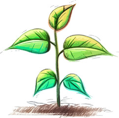 Plant illustration artificial intelligence generation.