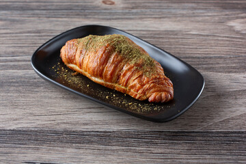 A view of a za'atar croissant.