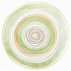 Modern circle line drawing style illustration.