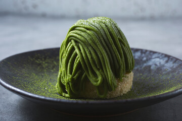 Closeup View Matcha Mont