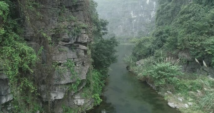 beautiful cliffs in ninh binh viet nam