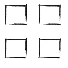 Hand drawn different type of sketch frame vector. Simple doodle  pencil frame border shape. Hand drawn doodle scribble border element for text quote template. Pencil brush stroke style. 