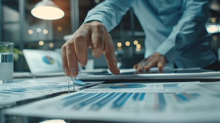 Business Auditor Conducting Meeting with Staff,Analyzing Key Control Points on Chart Display