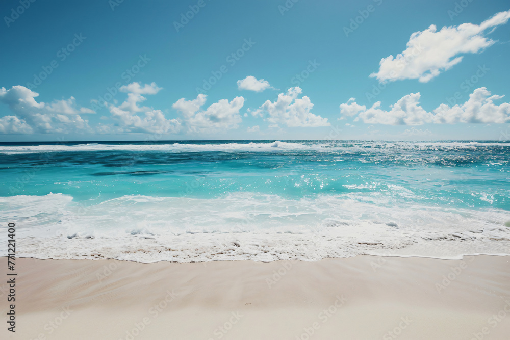 Wall mural photo empty sea and beach background