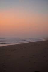atardecer en la playa 