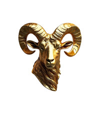 zodiac sign Aries, golden, figurine on light background.poster PNG
