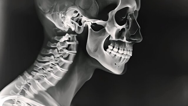 Tracking around a live 3D x-ray of human's head and neck