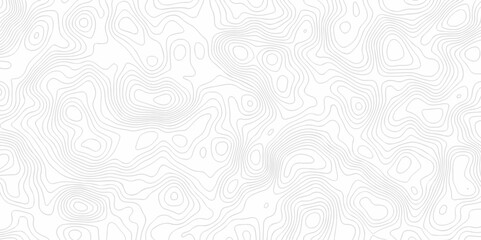 Vector geography landscape Topo contour map on white background, Topographic contour lines. Seamless pattern with lines Topographic map. Geographic mountain relief diagram line wave carve pattern.
