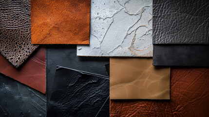 Leather texture background Top view