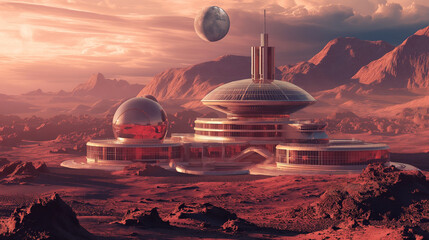 Luxurious Stay in Red Planet - obrazy, fototapety, plakaty