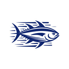 Tuna vector logo. tuna logo design vector illustration