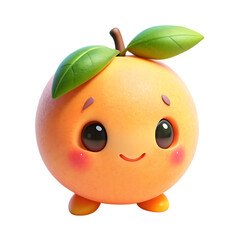 Obraz premium adorable orange fruit animated character