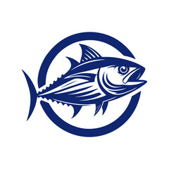 Tuna vector logo. tuna logo design vector illustration