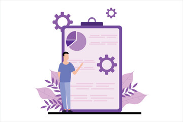 Business Management Flat Design Illustration