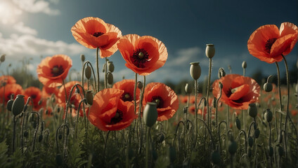 Fototapeta premium poppy flower in a close view