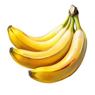 bananas isolated on a transparent background
