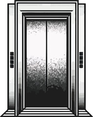 Elevator illustration artificial intelligence generation.