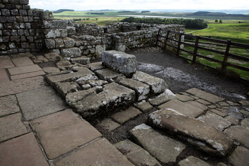 Along the Hadrian's wall between Twice Brewed and Chollerford - Northumberland - England - UK